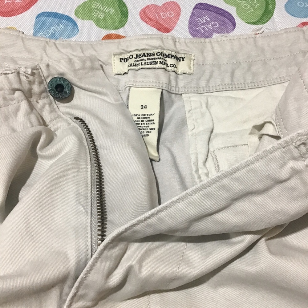 Polo Jeans Co RL Men’s Lite Khaki Cargo Shorts - Picture 2 of 4